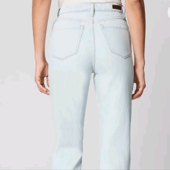 Blank NYC The Cooper Slim Straight Leg Jeans With Slit Lef Super Power Wash 27 - Picture 2 of 12